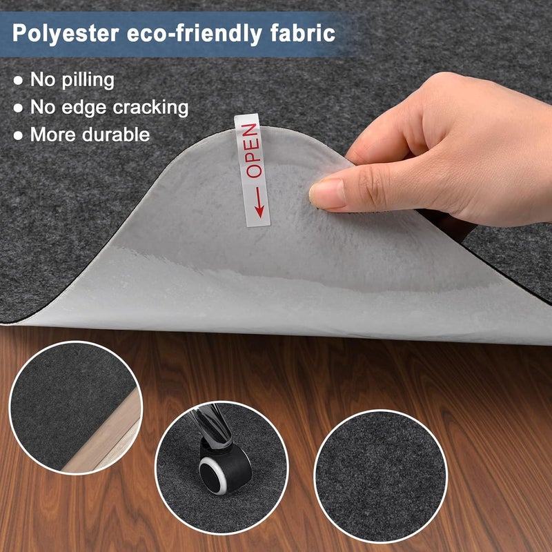 Placoot Office Chair Mat for Hardwood Floor, 55"x35" Computer Chair Rug, Under Desk Mat, Large Anti-Slip Floor Protector for Home Office - Image 3